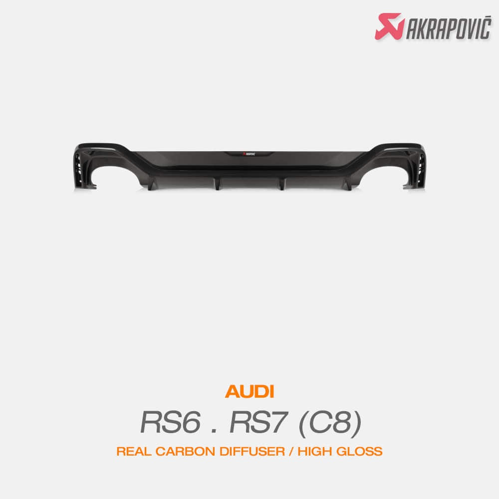 아크라포빅 아우디 RS6 RS7 C8 카본 디퓨져 유광