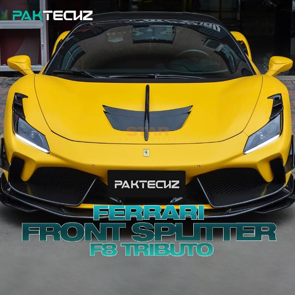 PAKTECHZ 페라리 F8 트리뷰토 프론트 스플리터 드라이 카본